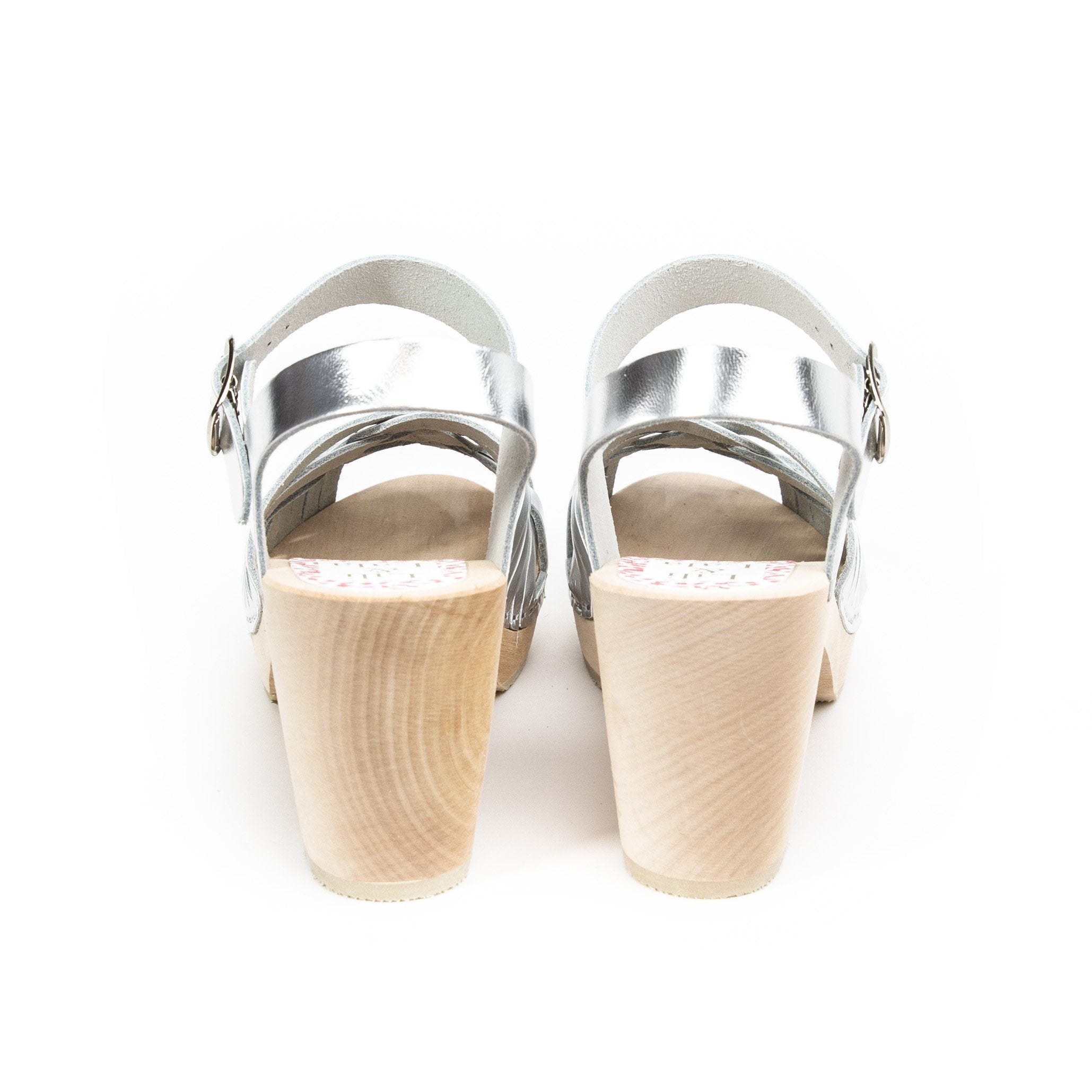 Silver clog online sandals